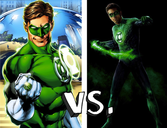 Green Lantern Costumes: Comic Books VS. The Movie