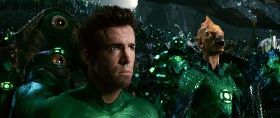 Green Lantern (Ryan Reynolds) Listening to Speech by Sinestro (Mark Strong)