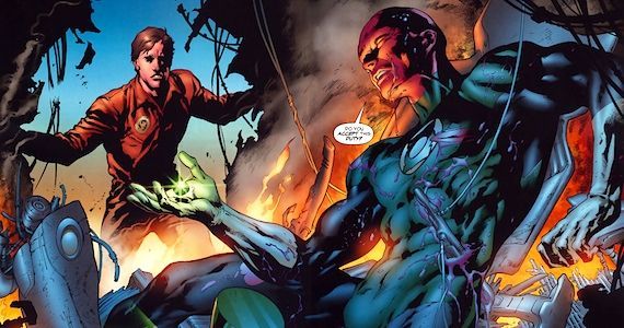 The Dying Abin Sur in Green Lantern: Secret Origin