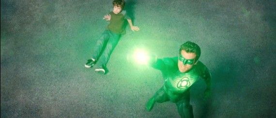 Hal Jordan protects the innocent with his Green Lantern ring