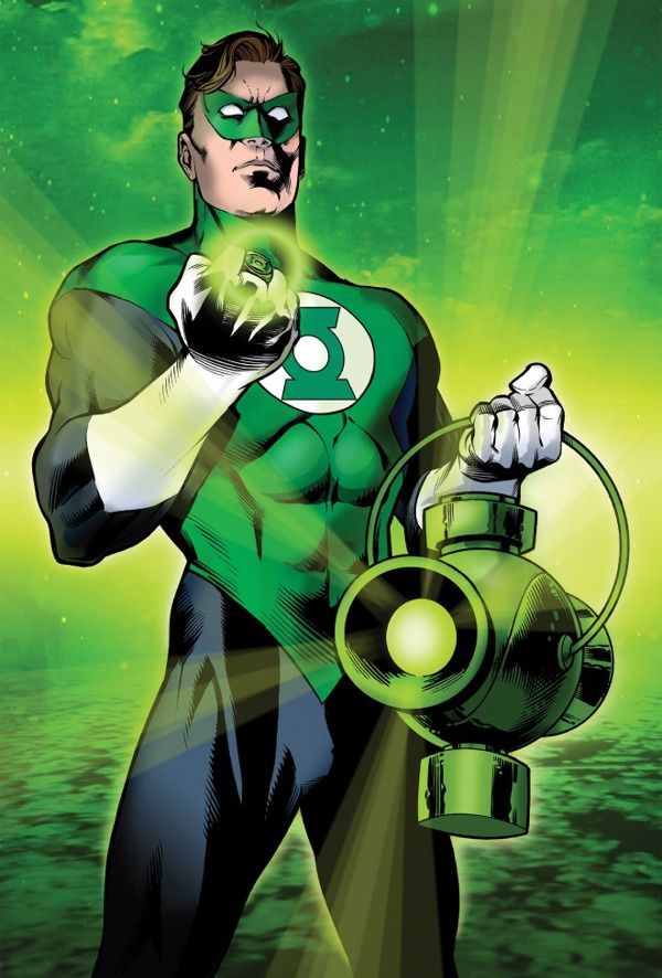Green Lantern Hal Jordan and Lantern battery