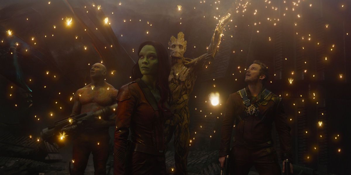 Groot lights in Guardians of the Galaxy.