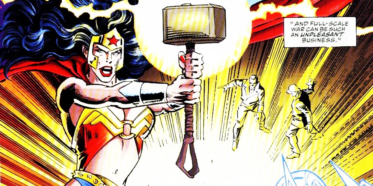 Wonder Woman with Thor's Hammer