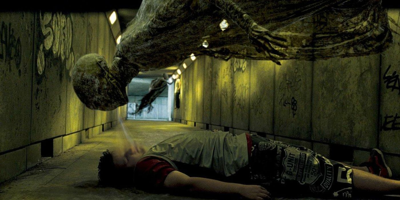 A dementor attacks Dudley Dursley in a scene from Harry Potter and the Order of the Phoenix