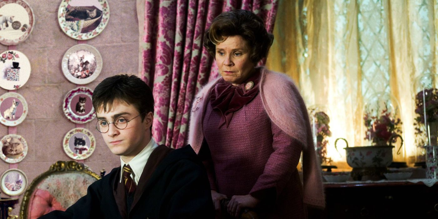 Harry Potter and Umbridge in a scene from Harry Potter and the Order of the Phoenix