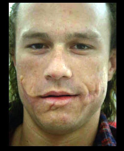Heath Ledger Joker prosthetics