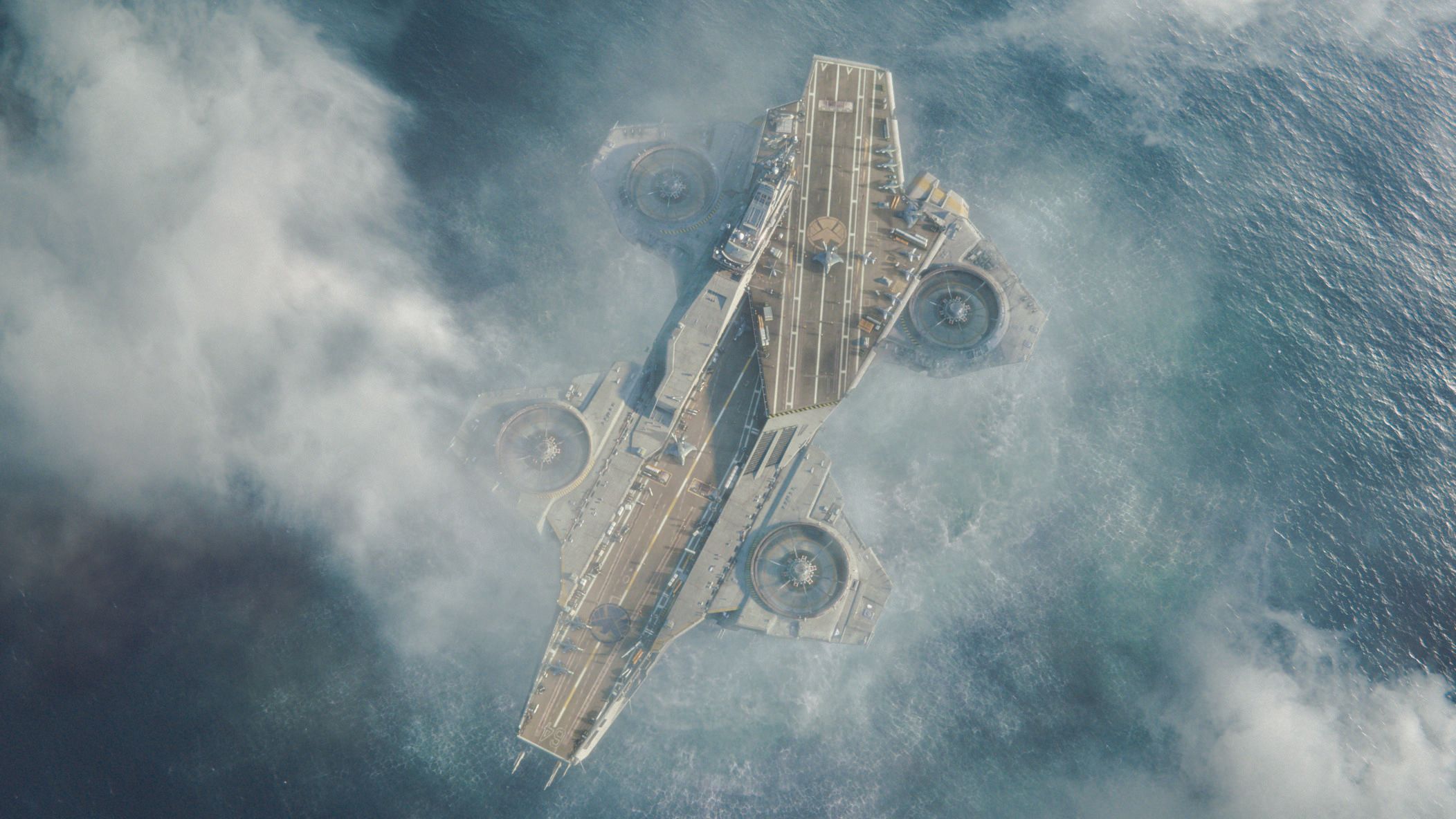 The S.H.I.E.L.D. Helicarrier in The Avengers