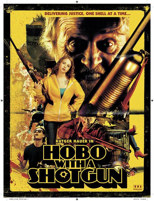 Hobo with a Shotgun poster starring Rutger Hauer