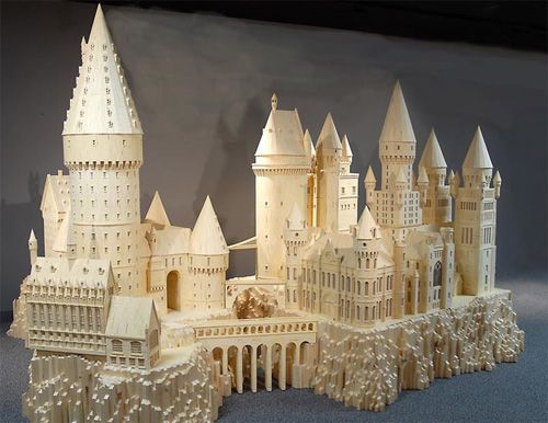 This Hogwarts is constructed out of matchsticks. 