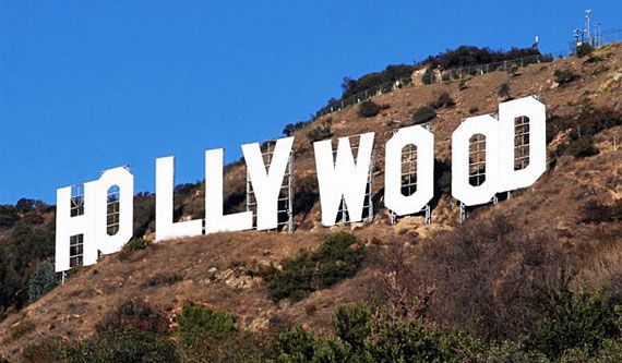 The famous Hollywood sign