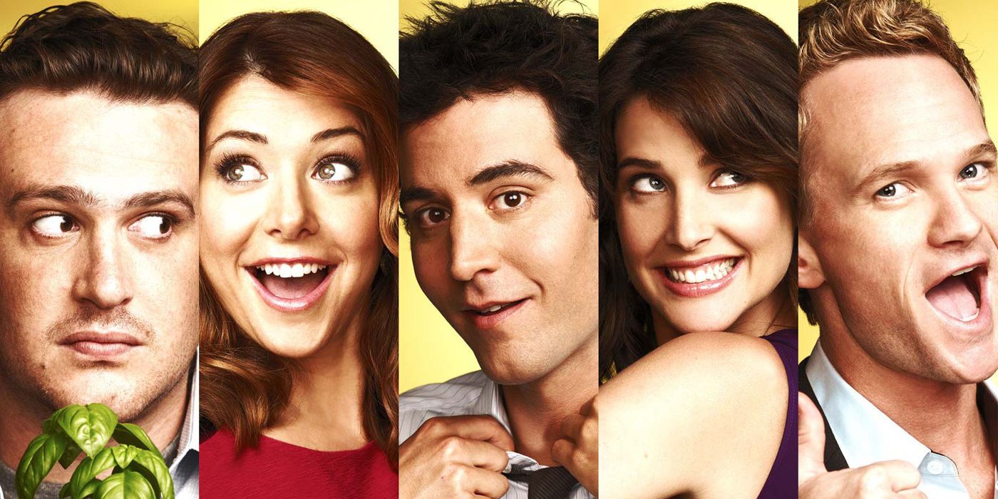How I Met Your Mother Cast Close Ups Yellow Background