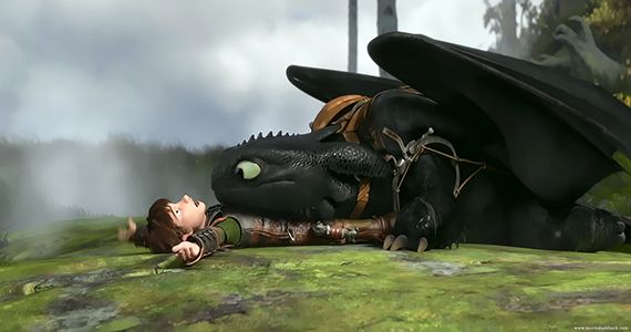Hiccup and Toothless in How to Train Your Dragon 2