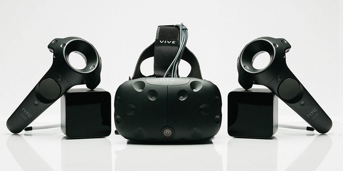 The HTC Vive virtual reality headset