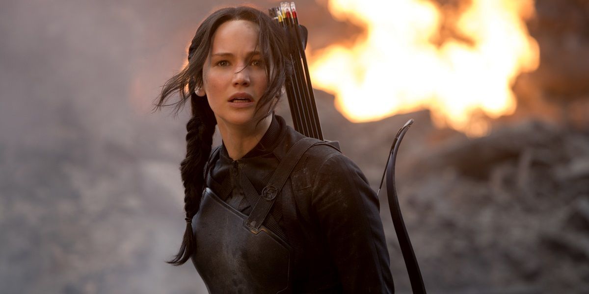 Jennifer Lawrence as Katniss in The Hunger Games: Mockingjay