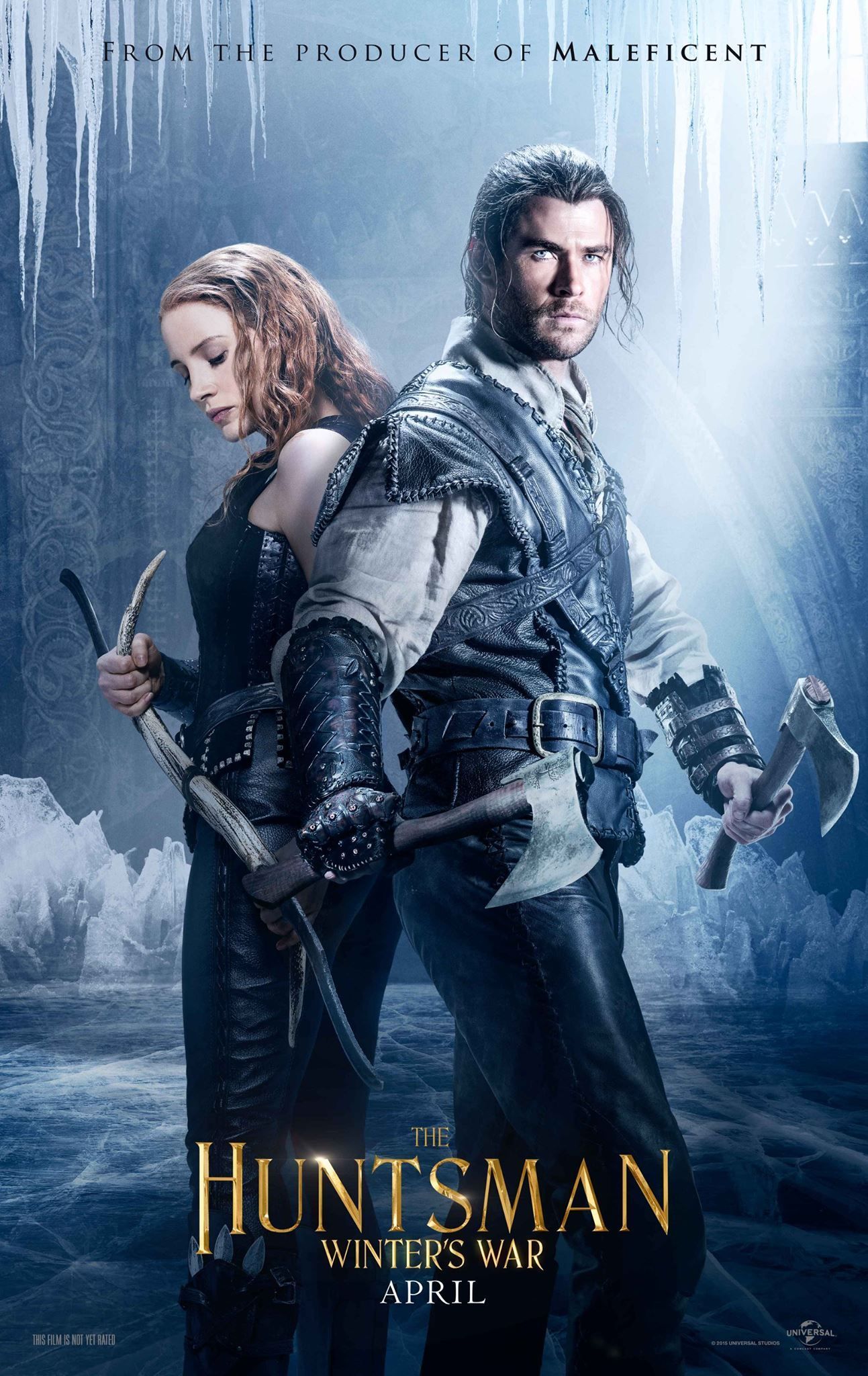 The Huntsman Poster - Jessica Chastain and Chris Hemsworth