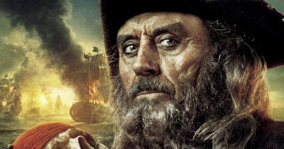 Ian McShane as Blackbeard in Pirates of the Caribbean: On Stranger Tides