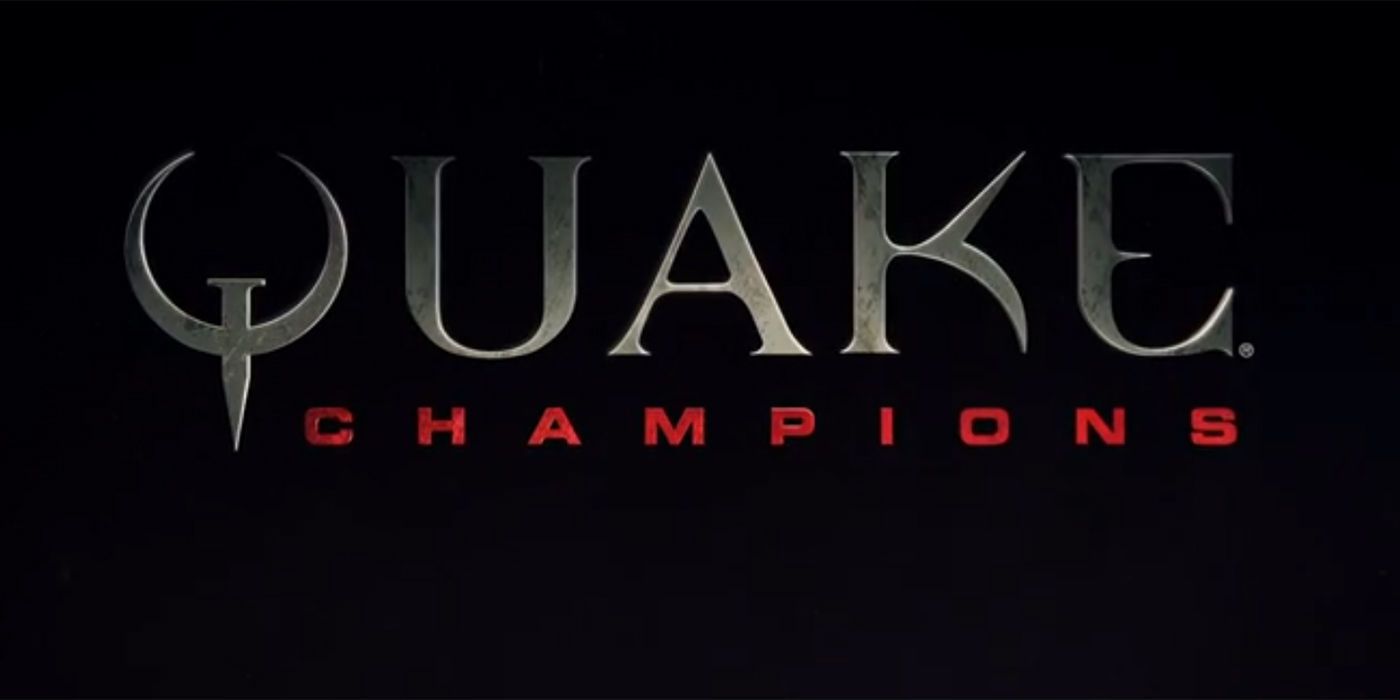 The title screen from Quake Champions