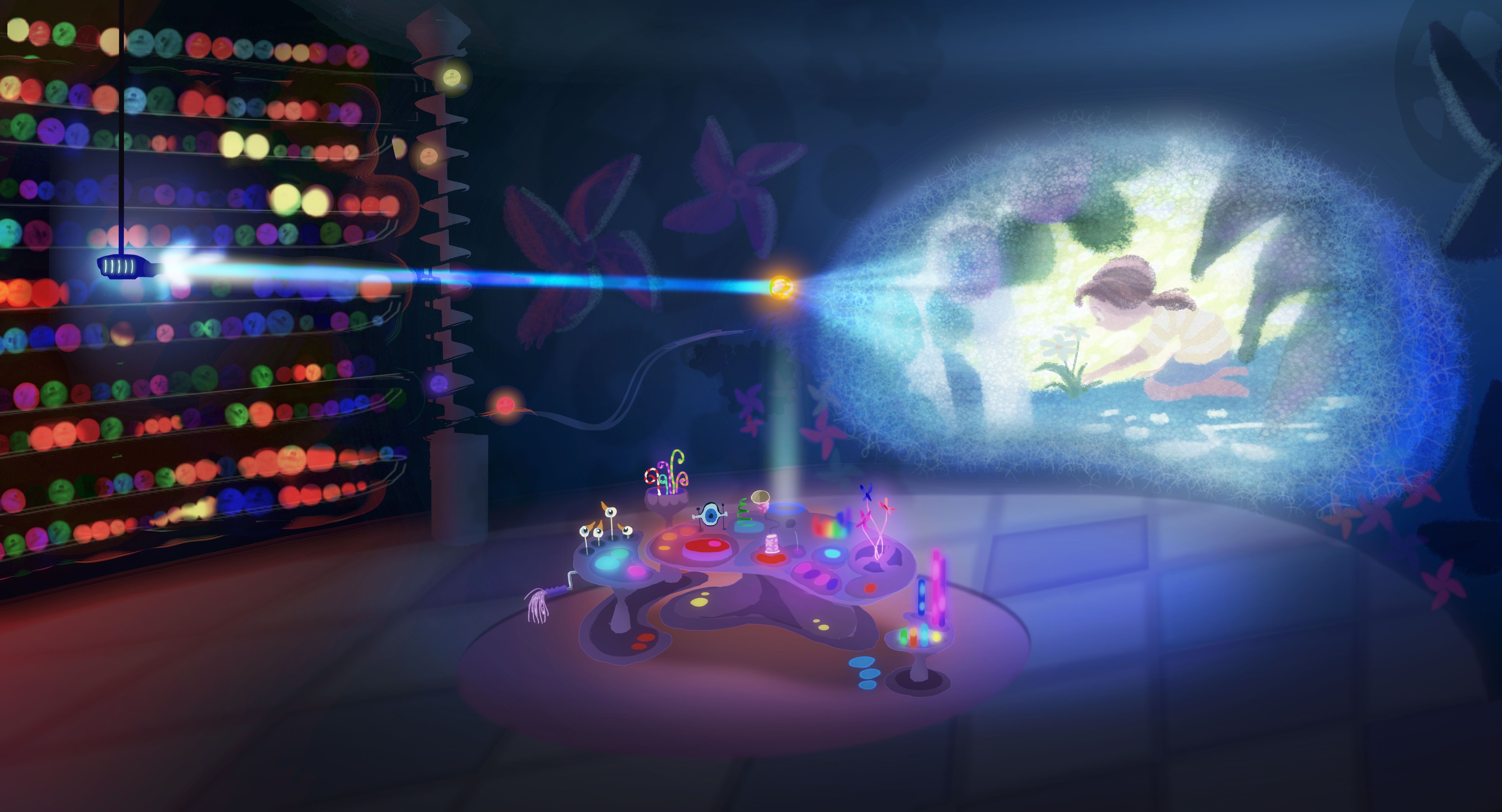 Inside Out Riley memory projector concept art