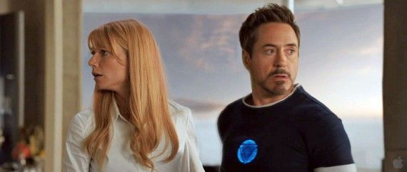 Robert Downey Jr. and Gwyneth Paltrow in Iron Man 3