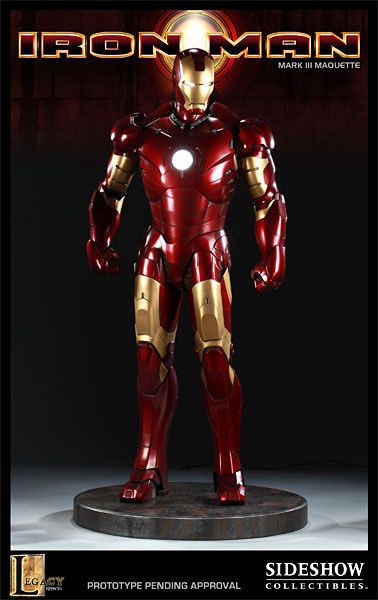 The half-scale Iron Man maquette
