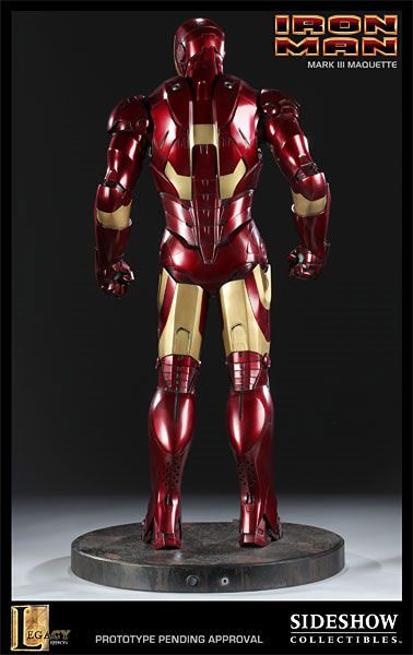 rear view of the Iron Man maquette