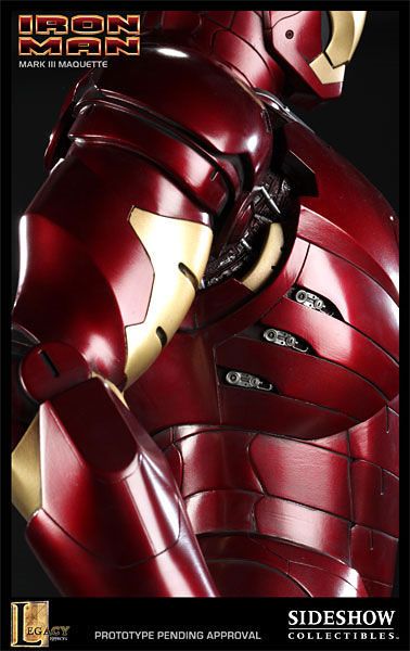 Intricate details on the half-scale Iron Man maquette