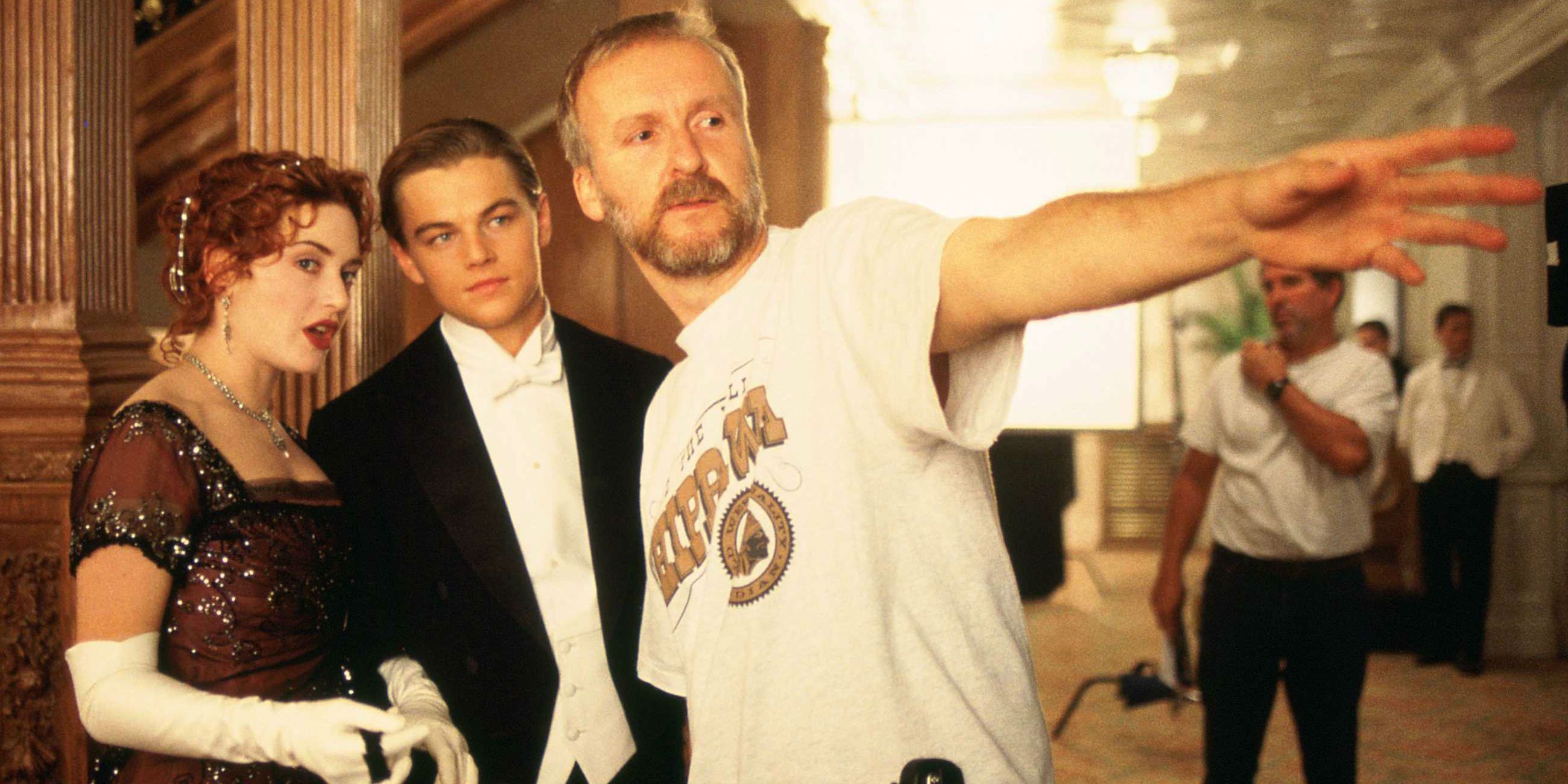 James Cameron directing Titanic