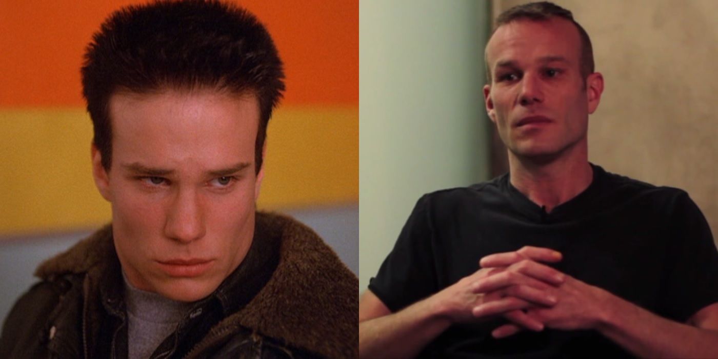 James Marshall as James Hurley in Twin Peaks, and today. 