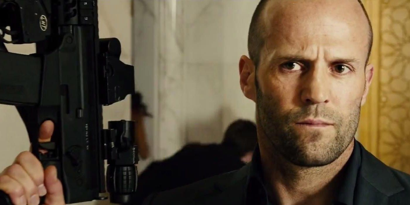 Jason Statham With Gun Fast and The Furious Seven