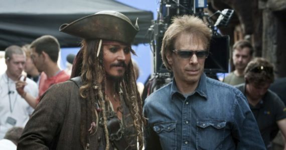 Johnny Depp and producer Jerry Bruckheimer from Pirates of the Caribbean: On Stranger Tides