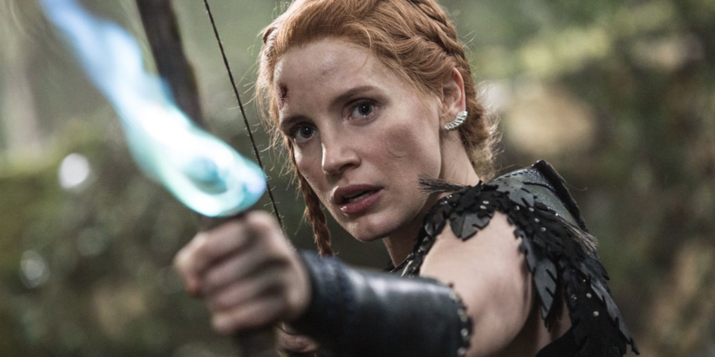 Jessica Chastain with Bow and Arrow