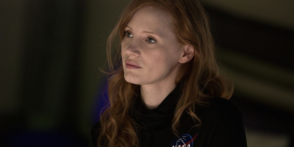 Melissa Lewis looking serious in The Martian