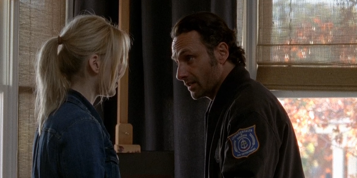 Jessie and Rick in The Walking Dead