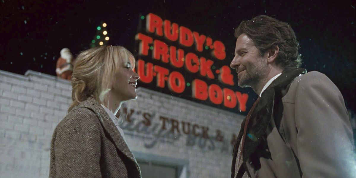 Jennifer Lawrence and Bradley Cooper in Joy.