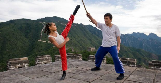 Jaden Smith and Jackie Chan in The Karate Kid