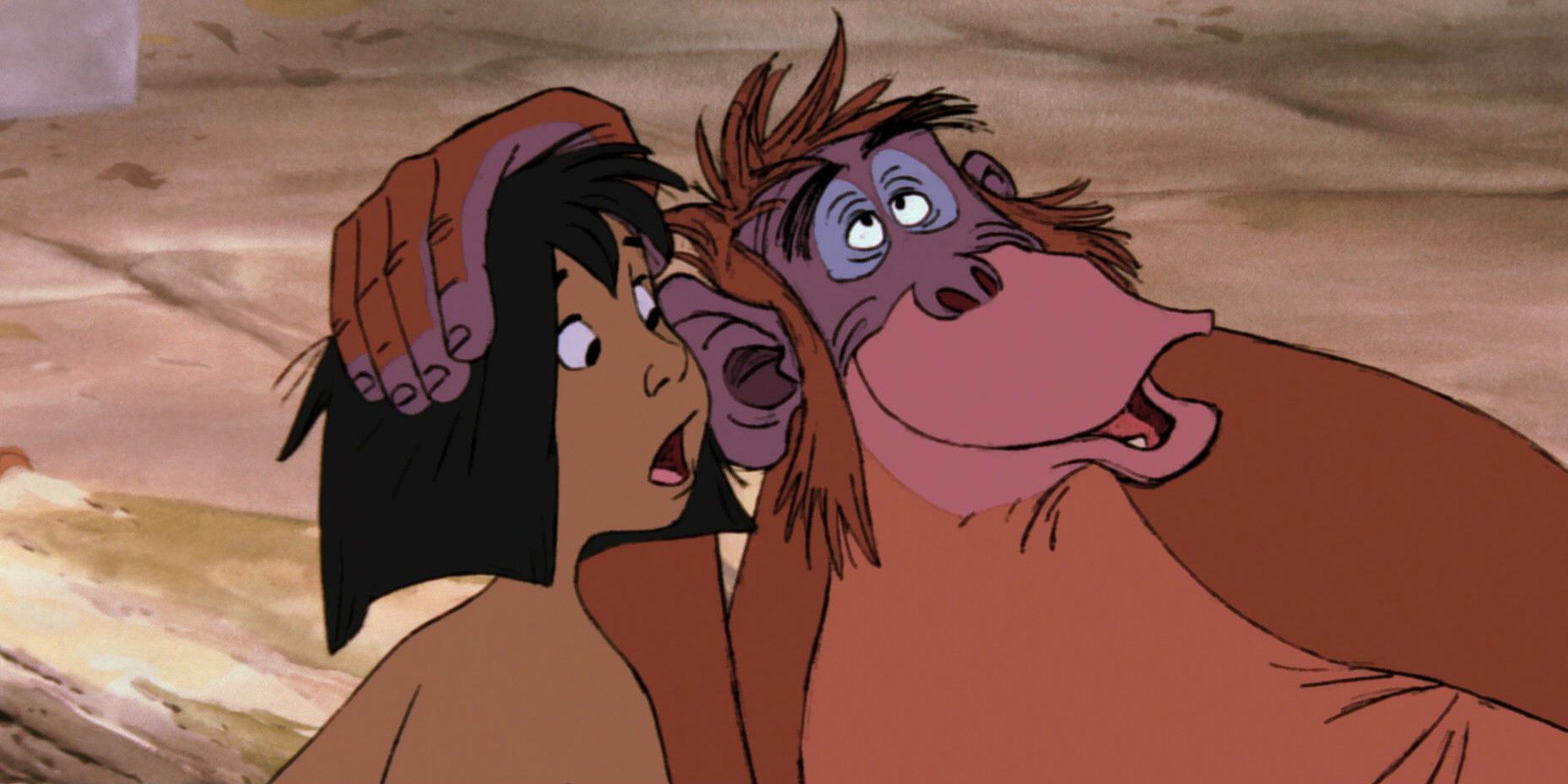 Mowgli and King Louie in Jungle Book