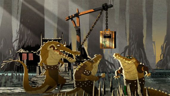 The Wool Stealing Crocodile Bandits of Crocodile Island in Kung Fu Panda 2