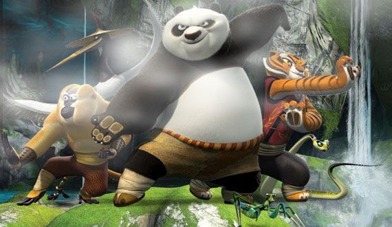 Po and the Furious Five in Kung Fu Panda 2