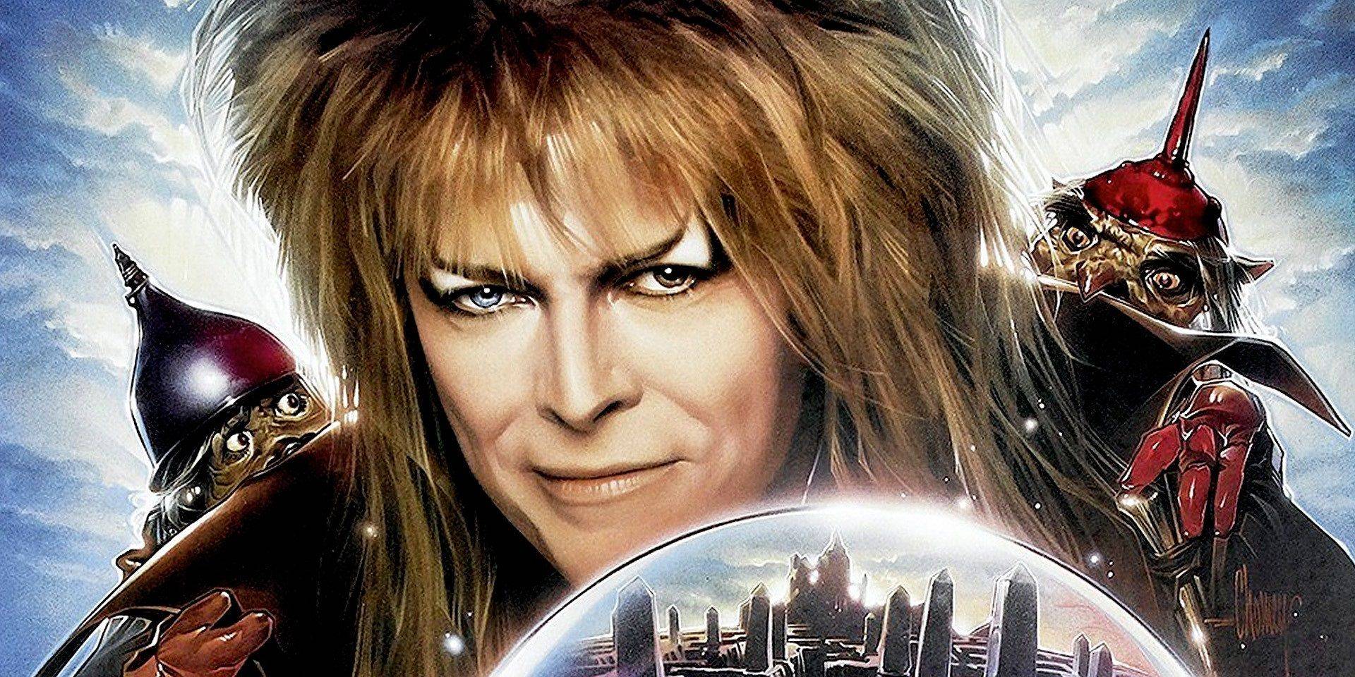 David Bowie como Jedd no pôster de Labyrinth.