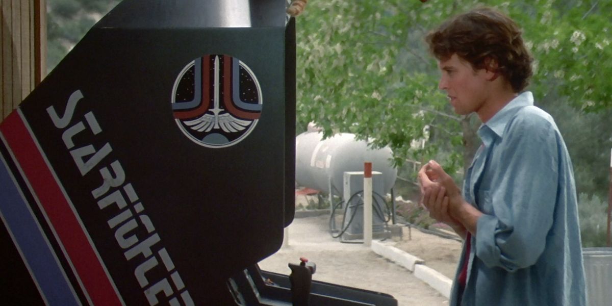 Lance Guest playing Starfighter in The Last Starfighter