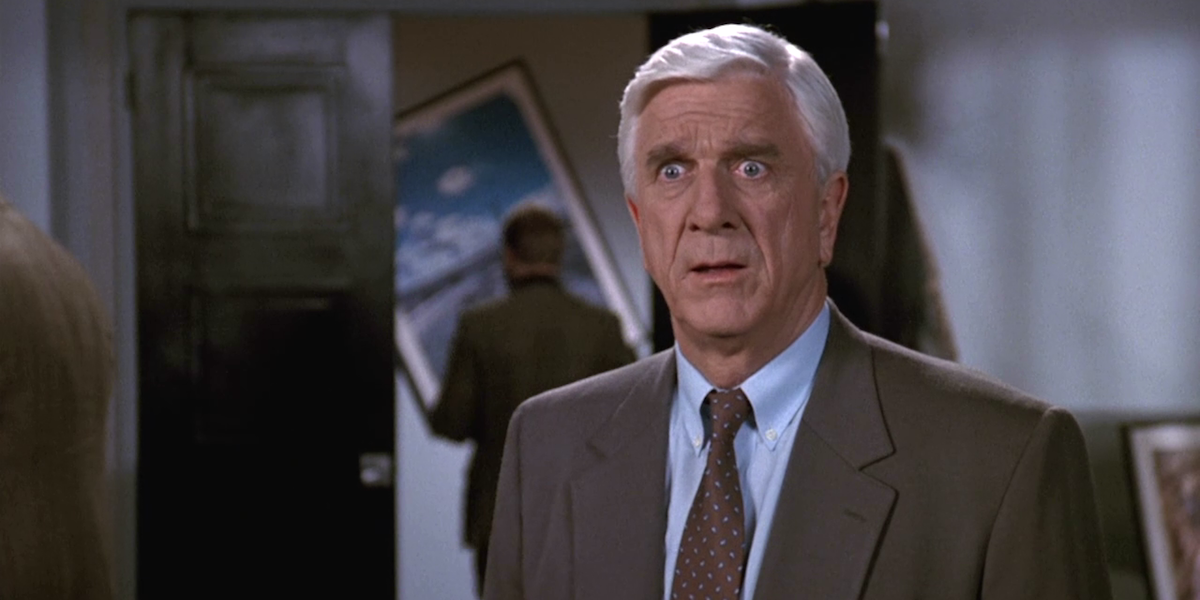 Leslie Neilson in The Naked Gun