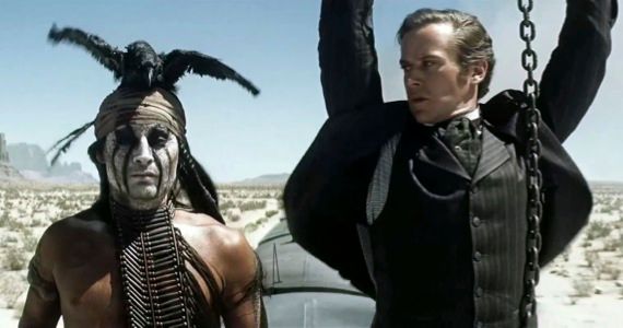 Johnny Depp and Armie Hammer in The Lone Ranger Japanese trailer