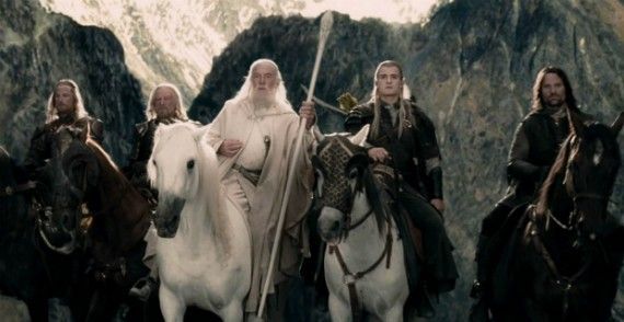 Gandalf, Legolas and Aragorn in The Two Towers