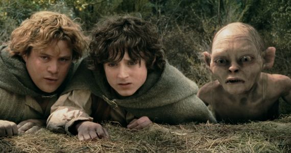 Sam, Frodo e Gollum em As Duas Torres