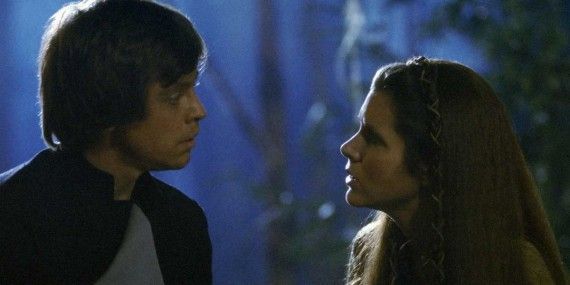 Luke tells Leia they are brother and sister in Return Of The Jedi