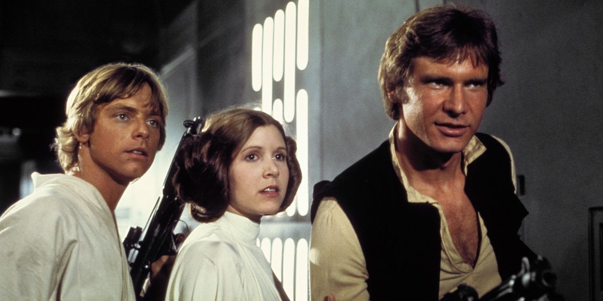 Luke, Leia, and Han in Star Wars