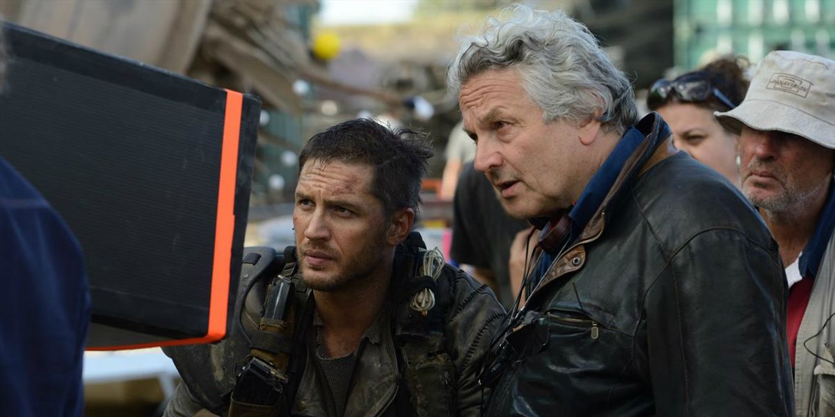 Tom Hardy and George Miller working on Mad Max: Fury Road