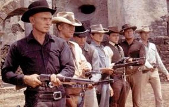 A scene from classic Western 'The Magnificent Seven'