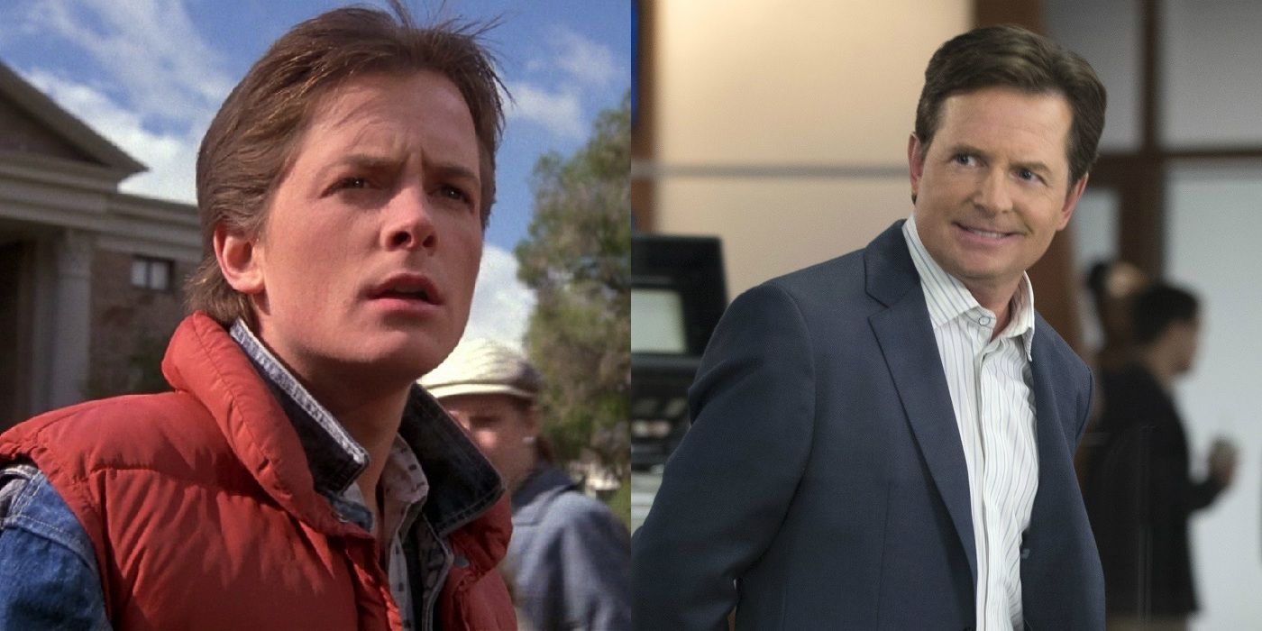 Michael J. Fox as Marty McFly in Back to the Future and on The Michael J. Fox Show