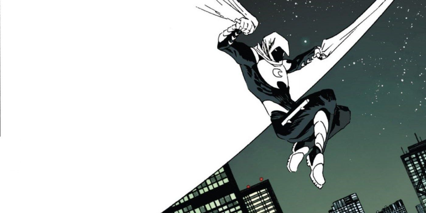 Moon Knight leaps into battle in Marvel Comics.